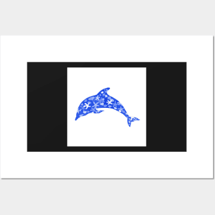 Dolphin with Starfish and Sea Shells Posters and Art